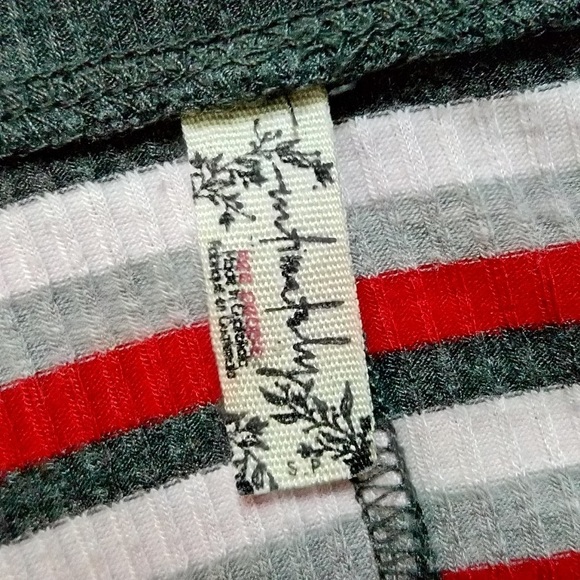 Free People | ‘Good On You’ Red Multi-Striped Tee - Picture 6 of 8